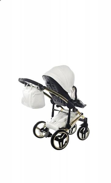 Καρότσι Junama  White  Gold Slate