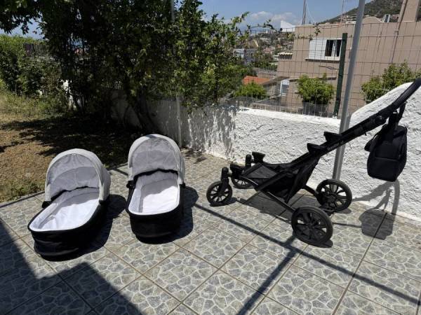 Καρότσι δίδυμων 3 σε 1