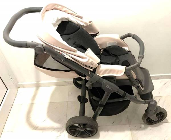 Παιδικό Καρότσι Quax  ΠΟΛΥΚΑΡΟΤΣΙ “AVENUE DUO” ROMANTIC PINK  Avenue & Vogue & Crooz - Isofix βάση.